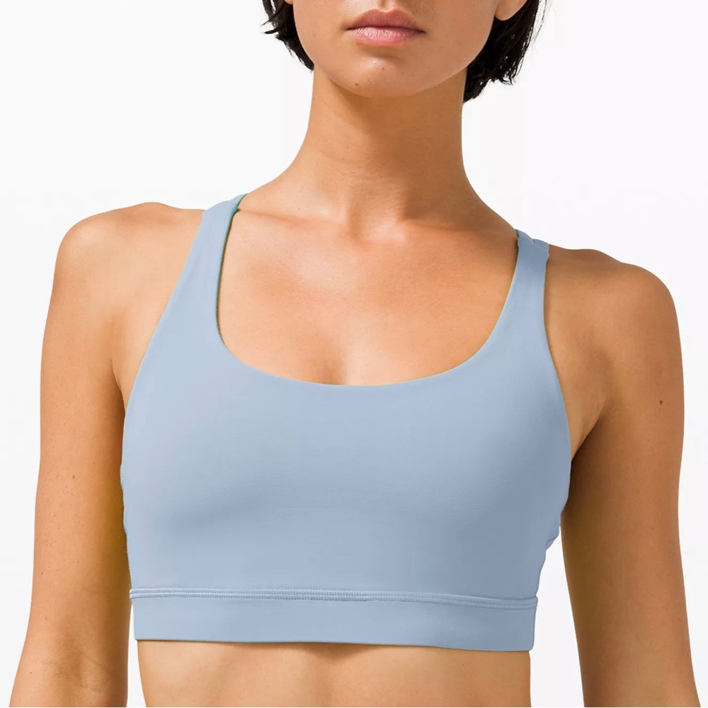 Lululemon Energy Bra Blue Linen Size 10